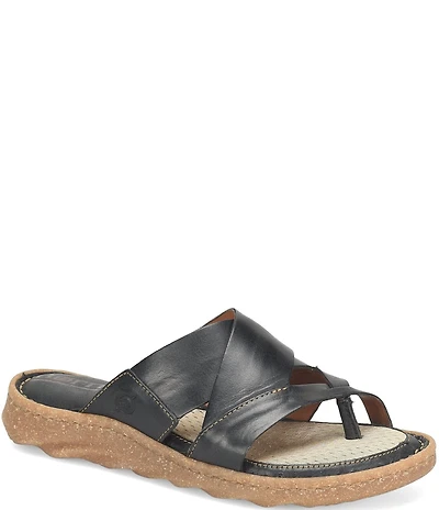 Born Sorja Sport Leather Thong Slide Sandals