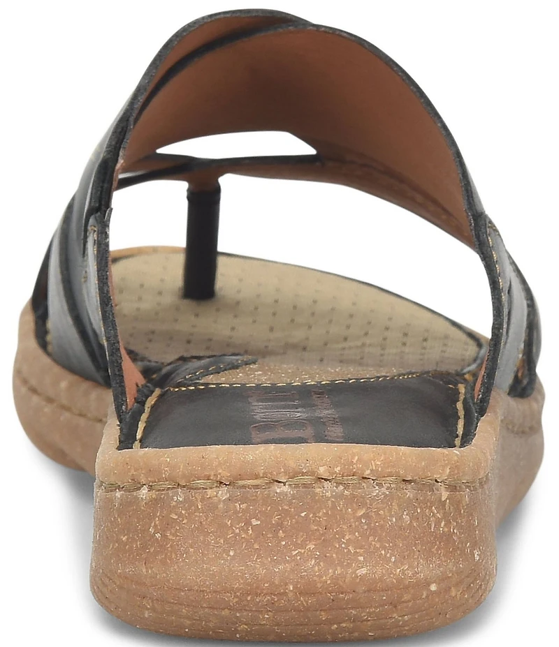 Born Sorja Sport Leather Thong Slide Sandals