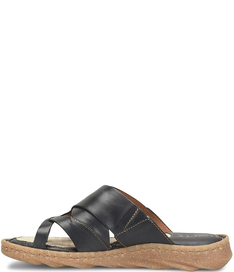 Born Sorja Sport Leather Thong Slide Sandals