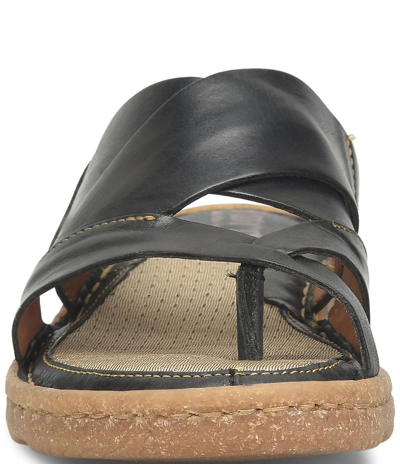 Born Sorja Sport Leather Thong Slide Sandals