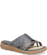Born Sorja Sport Leather Thong Slide Sandals