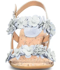 Born Springs Suede Flower Ornament Banded Slingback Dress Sandals
