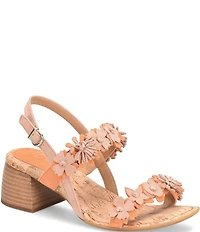 Born Springs Suede Flower Ornament Banded Slingback Dress Sandals