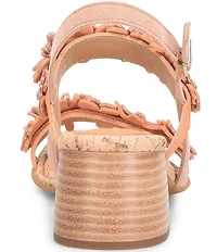 Born Springs Suede Flower Ornament Banded Slingback Dress Sandals