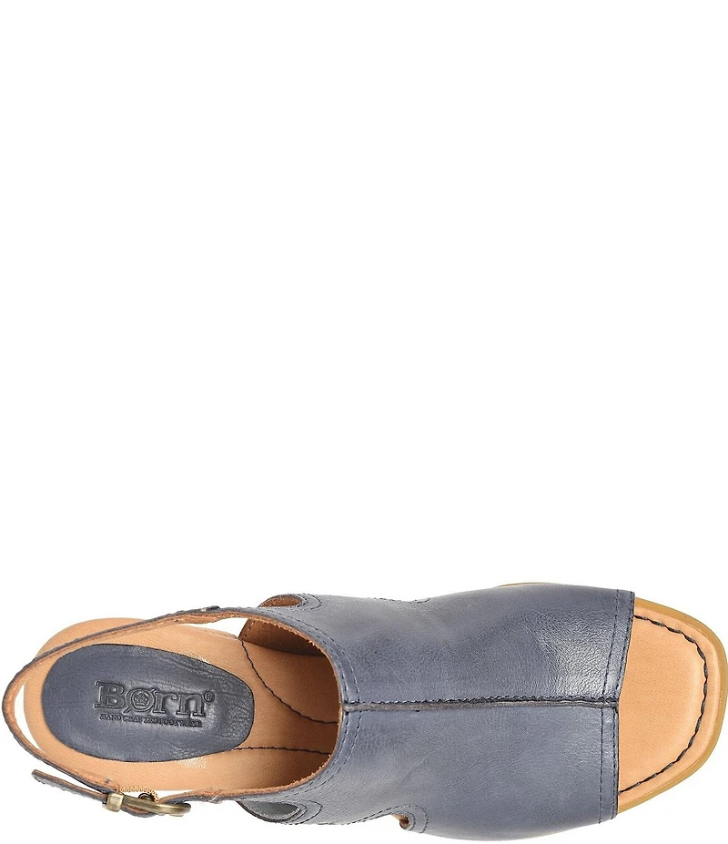 Born Swinton Leather Slingback Sandals