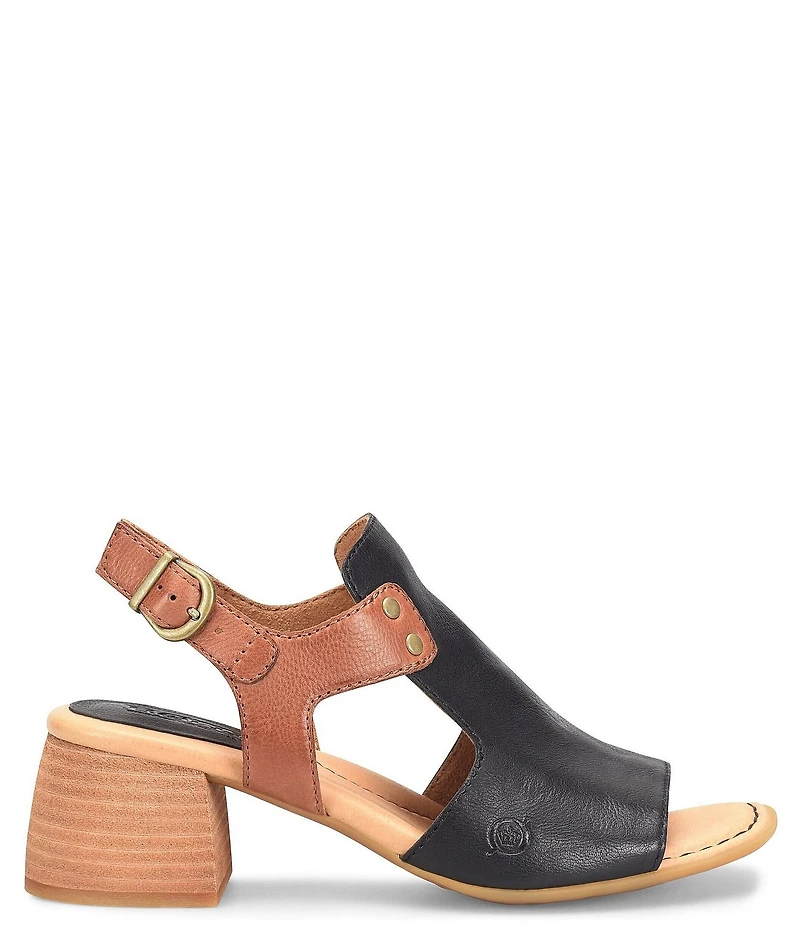 Born Sylvie Leather Peep Toe Slingback Shooties