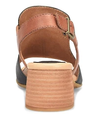 Born Sylvie Leather Peep Toe Slingback Shooties