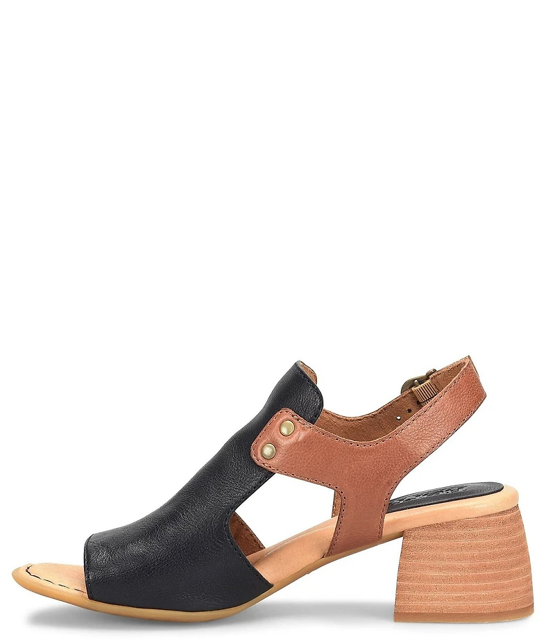 Born Sylvie Leather Peep Toe Slingback Shooties