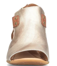 Born Sylvie Leather Peep Toe Slingback Shooties