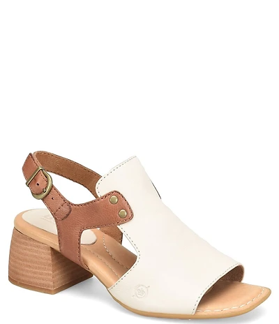 Born Sylvie Leather Peep Toe Slingback Shooties