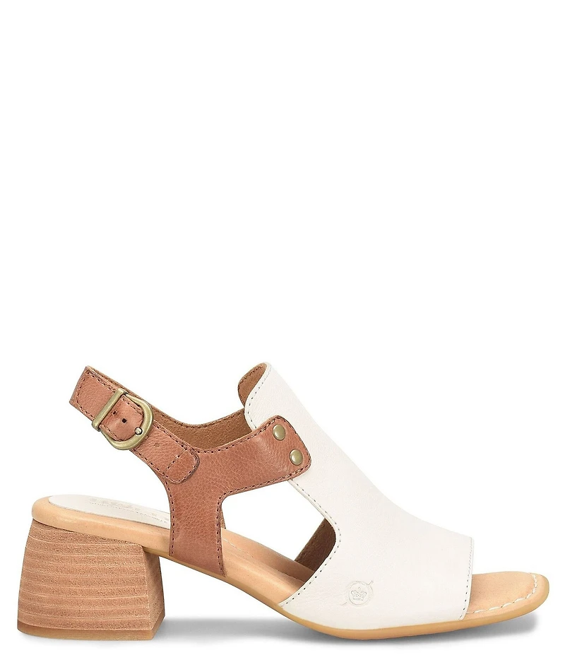 Born Sylvie Leather Peep Toe Slingback Shooties