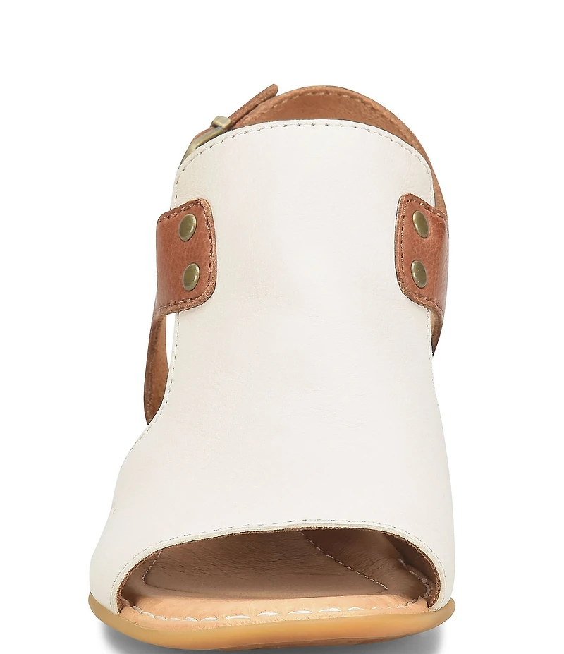 Born Sylvie Leather Peep Toe Slingback Shooties