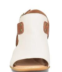 Born Sylvie Leather Peep Toe Slingback Shooties