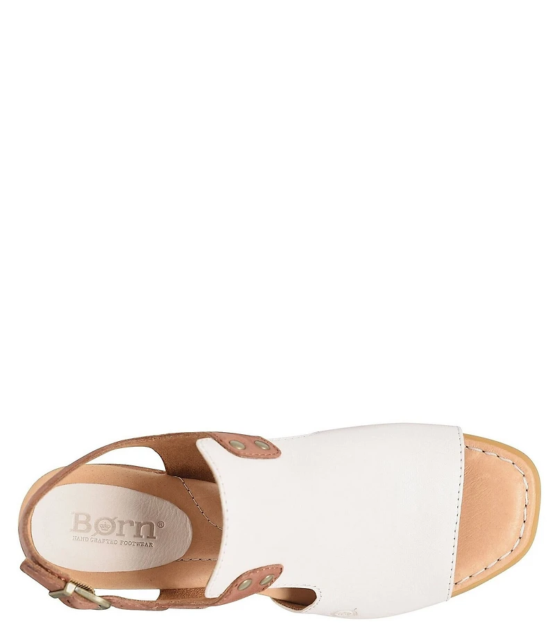 Born Sylvie Leather Peep Toe Slingback Shooties