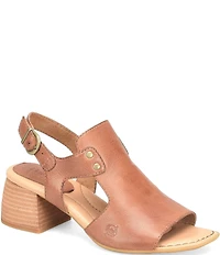 Born Sylvie Leather Peep Toe Slingback Shooties