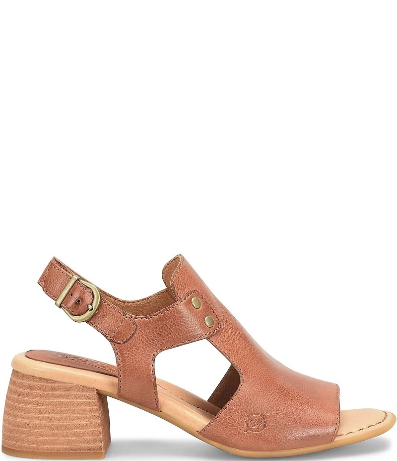 Born Sylvie Leather Peep Toe Slingback Shooties