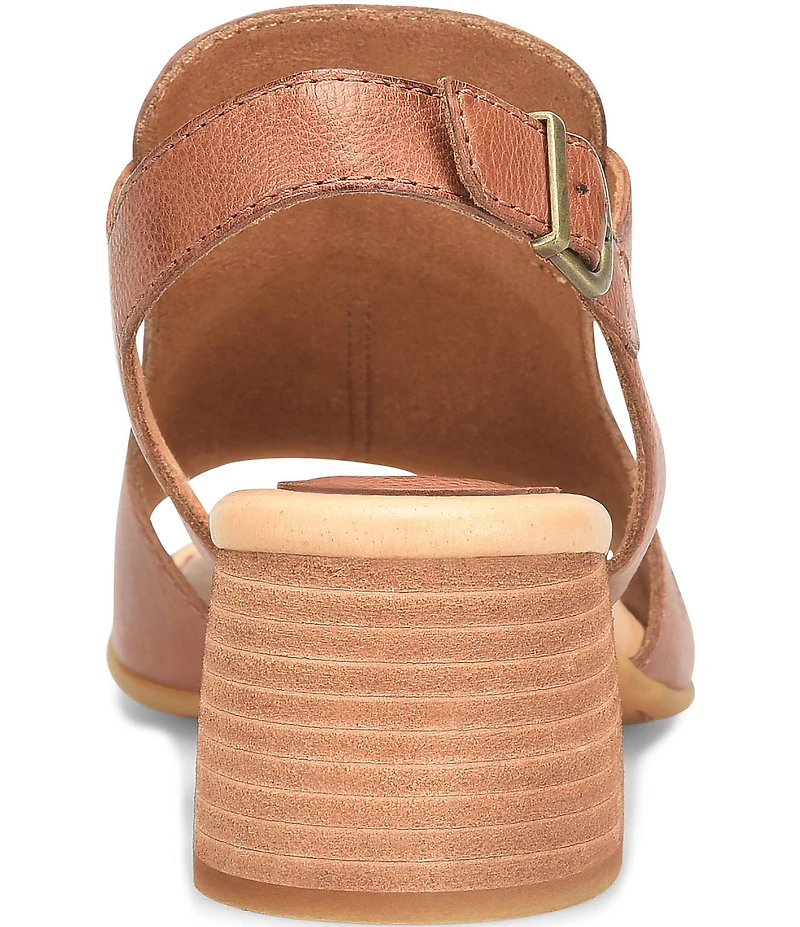 Born Sylvie Leather Peep Toe Slingback Shooties