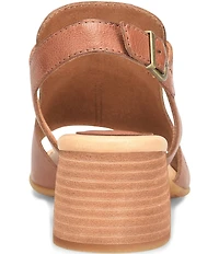 Born Sylvie Leather Peep Toe Slingback Shooties