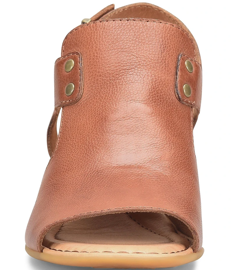 Born Sylvie Leather Peep Toe Slingback Shooties