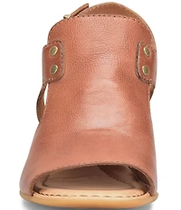 Born Sylvie Leather Peep Toe Slingback Shooties