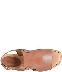 Born Sylvie Leather Peep Toe Slingback Shooties