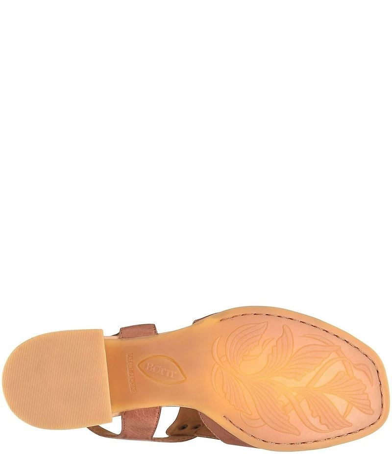 Born Sylvie Leather Peep Toe Slingback Shooties