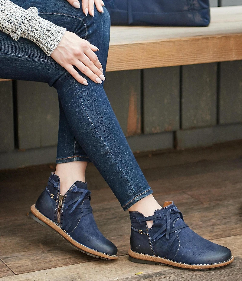 Born Tarkiln Leather Wrap Booties