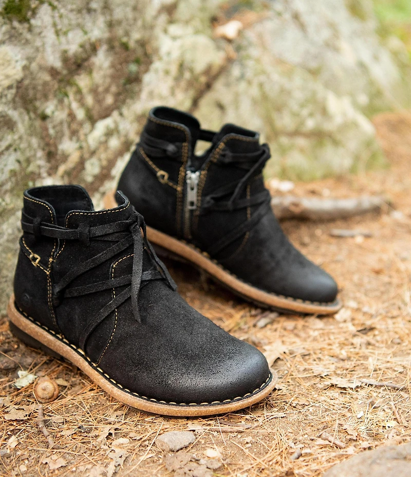 Born Tarkiln Leather Wrap Booties
