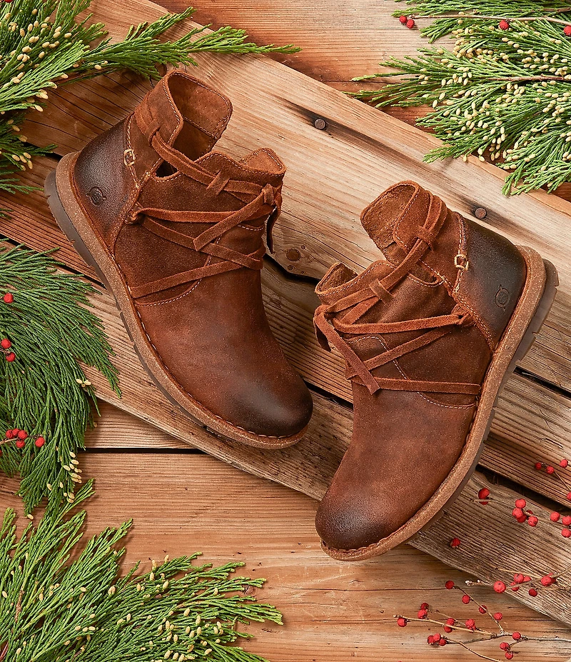 Born Tarkiln Leather Wrap Booties