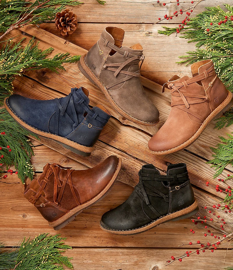 Born Tarkiln Leather Wrap Booties