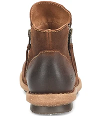 Born Thia Distressed Leather Dual Zip Ankle Booties