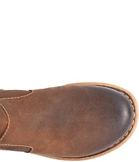 Born Thia Distressed Leather Dual Zip Ankle Booties