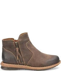Born Thia Distressed Leather Dual Zip Ankle Booties