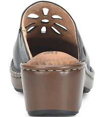 Born Torry Leather Flower Cut Out Clogs