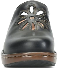 Born Torry Leather Flower Cut Out Clogs