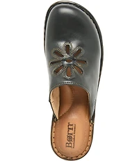 Born Torry Leather Flower Cut Out Clogs