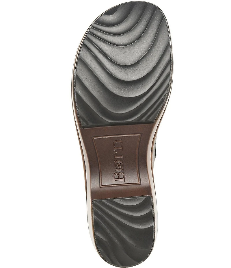 Born Torry Leather Flower Cut Out Clogs