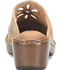 Born Torry Leather Flower Cut Out Clogs