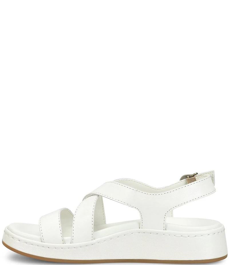 Born Victoria Leather Platform Wedge Sandals