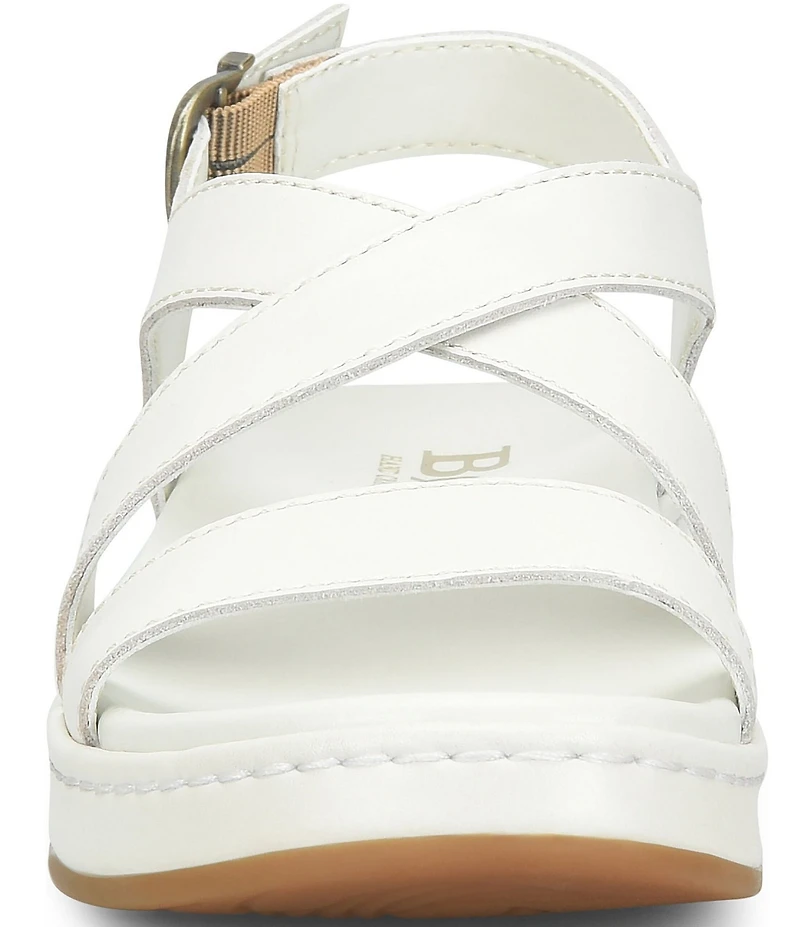 Born Victoria Leather Platform Wedge Sandals