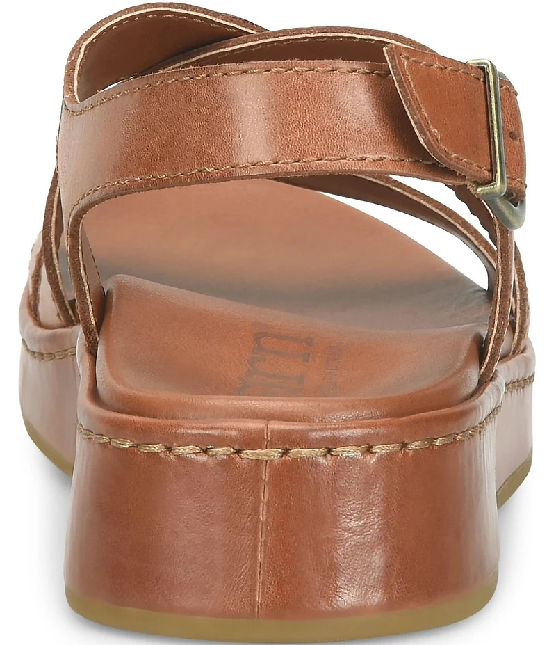 Born Victoria Leather Platform Wedge Sandals