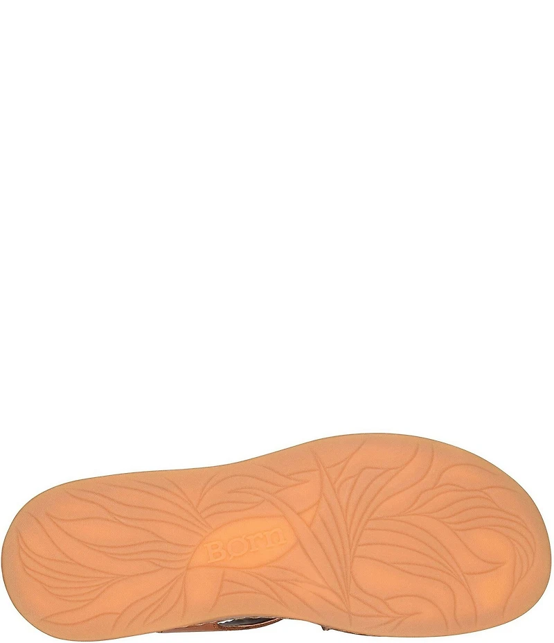 Born Victoria Leather Platform Wedge Sandals