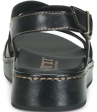 Born Victoria Leather Platform Wedge Sandals