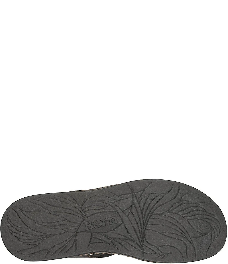 Born Victoria Leather Platform Wedge Sandals