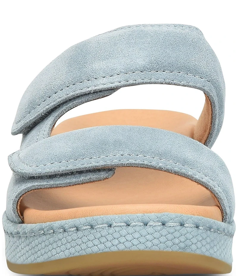 Born Vivian Suede Hook-and-Loop Double Banded Slide Sandals