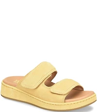 Born Vivian Suede Hook-and-Loop Double Banded Slide Sandals