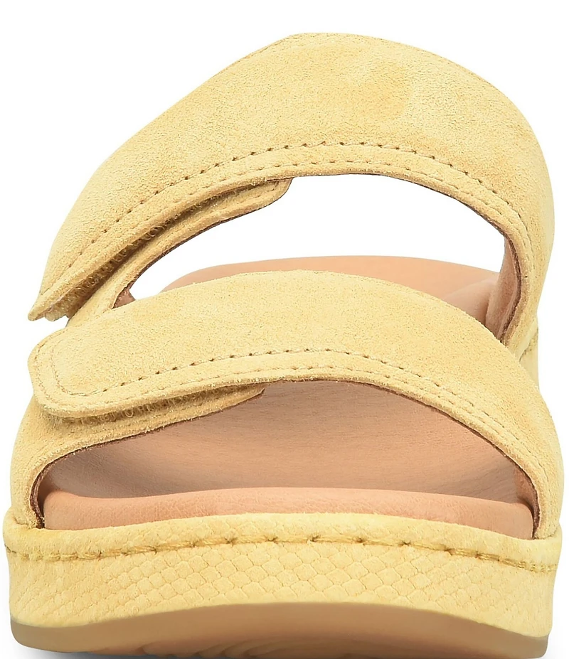 Born Vivian Suede Hook-and-Loop Double Banded Slide Sandals