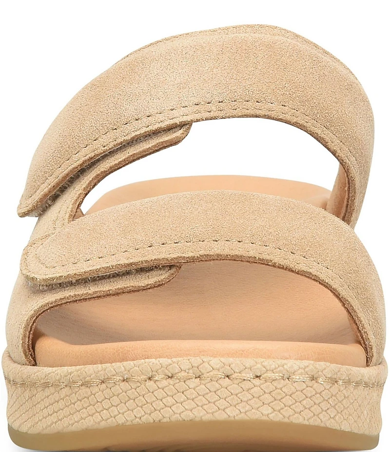 Born Vivian Suede Hook-and-Loop Double Banded Slide Sandals