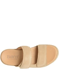 Born Vivian Suede Hook-and-Loop Double Banded Slide Sandals