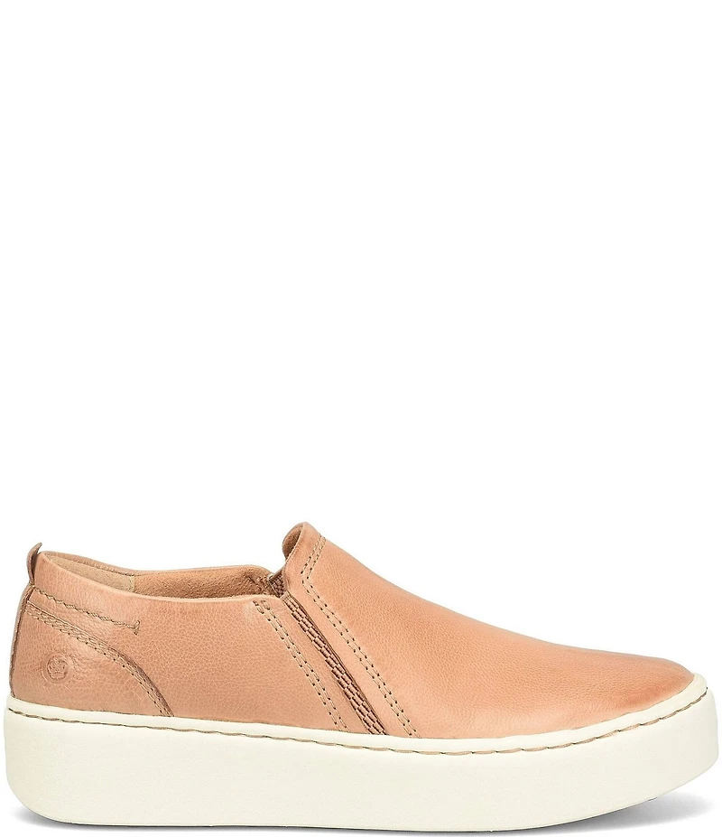 Born Women's Mira Leather Platform Slip On Sneakers